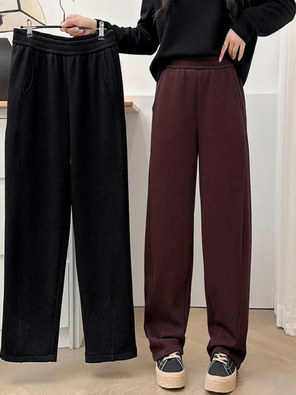 plus Size Women's Autumn Winter New Style Fleece Wide Leg Pants Casual Floor Length Slimming Elastic Waist Sweatpants
plus Size Women's Autumn Winter New Style Fleece Wide Leg Pants Casual Floor Length Slimming Elastic Waist Sweatpants