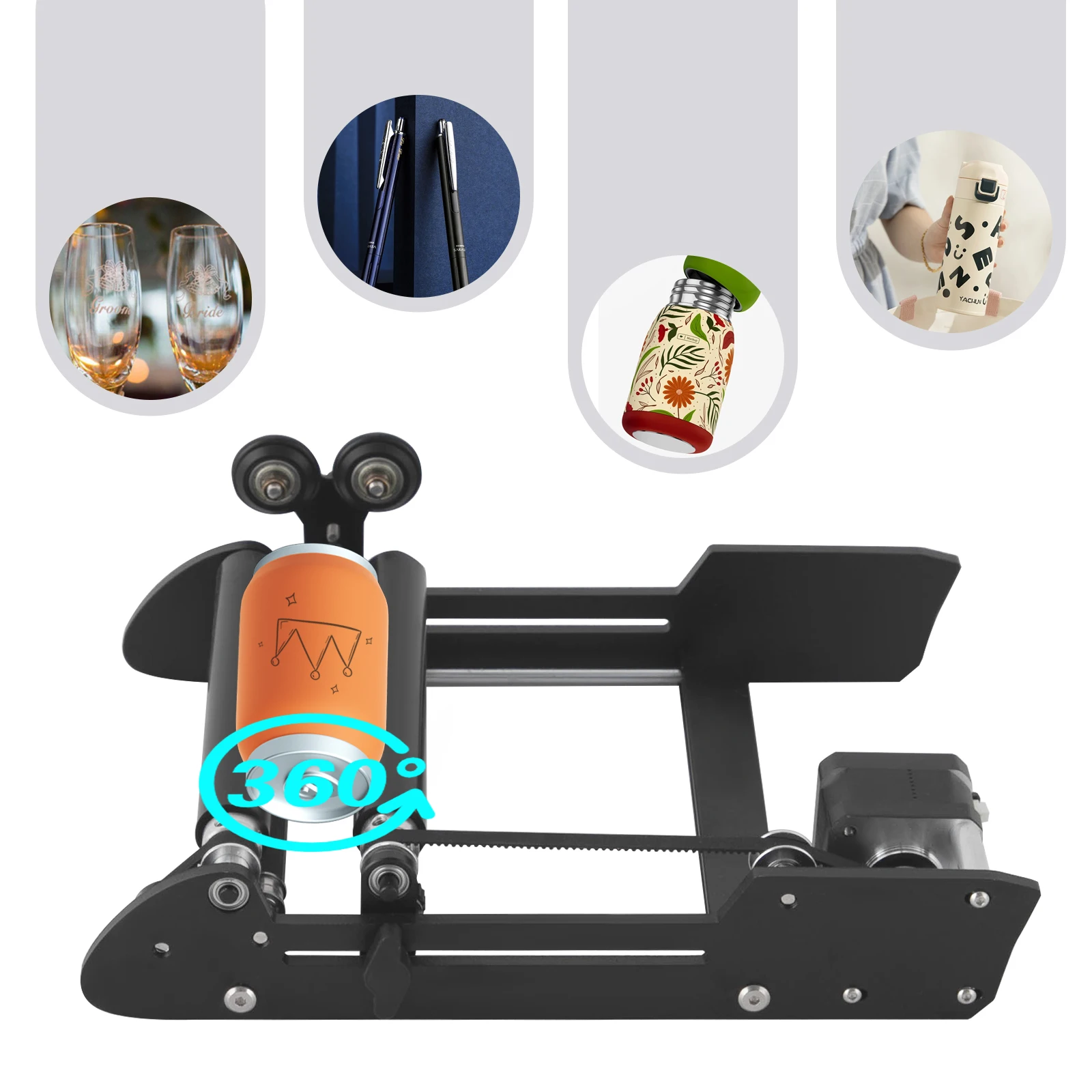 Y-axis Rotary Roller 360° Laser Engraver Roller Aluminum Rubber For Cylindrical Objects
Y-axis Rotary Roller 360° Laser Engraver Roller Aluminum Rubber For Cylindrical Objects