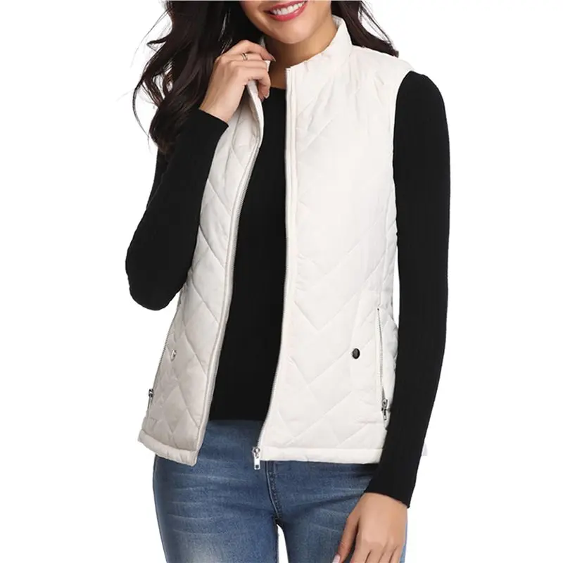 A24F-Women's Quilted Vest Stand Collar Zip Padded Gilet
A24F-Women's Quilted Vest Stand Collar Zip Padded Gilet