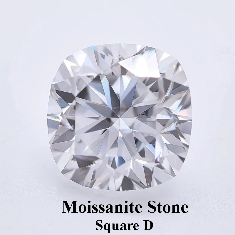 Highest Grade Moissanite Super Square D White Cushion Shape Color VVS1 Top Charms Jewelry Making Materials with GRA Certificate
Highest Grade Moissanite Super Square D White Cushion Shape Color VVS1 Top Charms Jewelry Making Materials with GRA Certificate