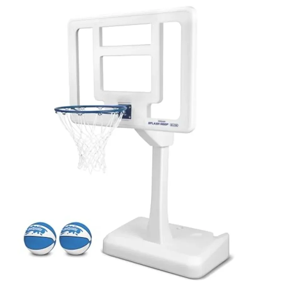Pool basketball game with water-weighted base, steel rim, blue and yellow balls, for outdoor splash play
Pool basketball game with water-weighted base, steel rim, blue and yellow balls, for outdoor splash play