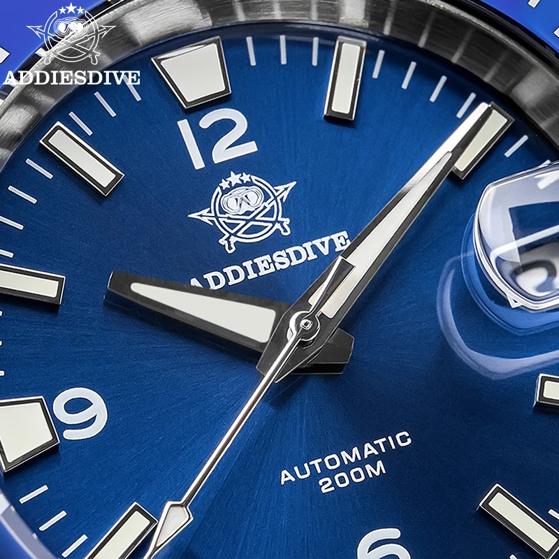 Автоматические часы ADDIESDIVE для мужчин, новые механические часы с сапфировым стеклом, светящиеся в темноте, водонепроницаемые до 20 бар, часы для дайвинга Water Ghost
Автоматические часы ADDIESDIVE для мужчин, новые механические часы с сапфировым стеклом, светящиеся в темноте, водонепроницаемые до 20 бар, часы для дайвинга Water Ghost