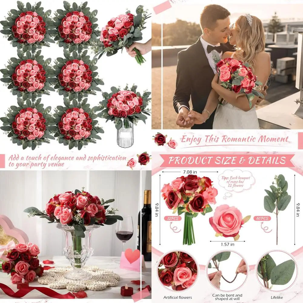 Букеты роз из искусственного шелка, 7 дюймов, упаковка из 12 штук для свадьбы, подружек невесты, объемные искусственные цветочные композиции
Букеты роз из искусственного шелка, 7 дюймов, упаковка из 12 штук для свадьбы, подружек невесты, объемные искусственные цветочные композиции