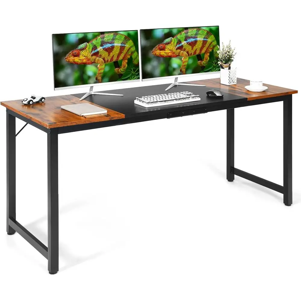 Large 63 Home Office Desk, Study Writing Table with Heavy-Duty Metal Frame, Spacious Corner Conference Desk, Industrial Workstat
Large 63 Home Office Desk, Study Writing Table with Heavy-Duty Metal Frame, Spacious Corner Conference Desk, Industrial Workstat