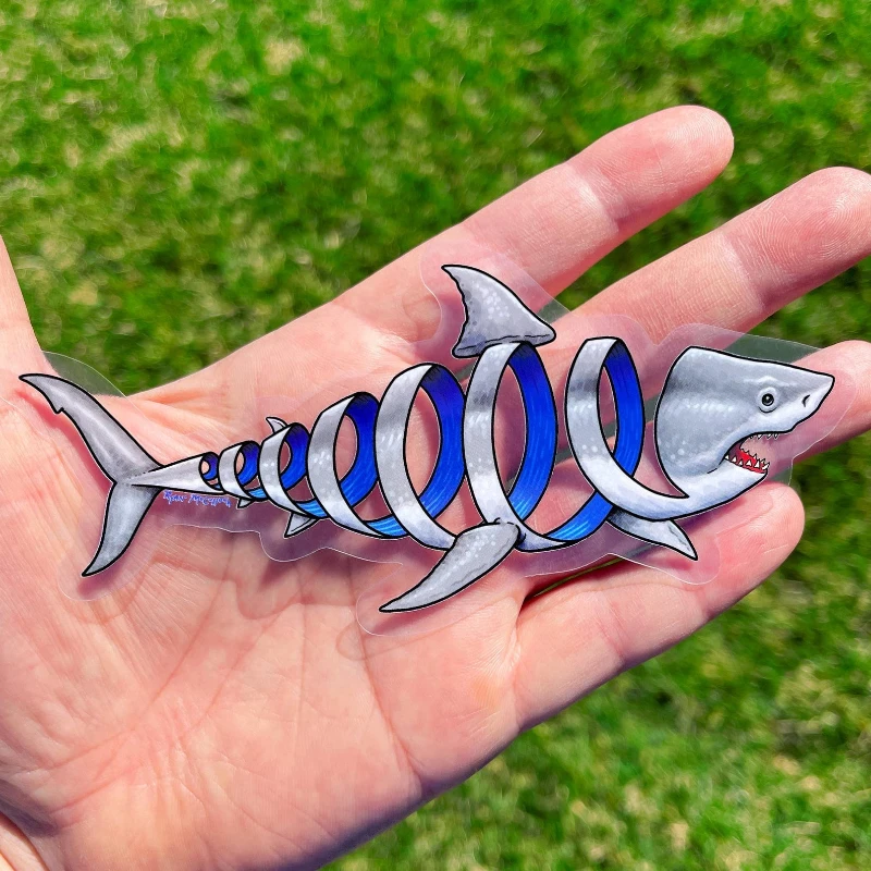 2Pcs Surreal Spiral Shark Skeleton Vinyl Stickers, Waterproof Removable Watercolor Decals for Laptop, Journal & Water Bottle
2Pcs Surreal Spiral Shark Skeleton Vinyl Stickers, Waterproof Removable Watercolor Decals for Laptop, Journal & Water Bottle