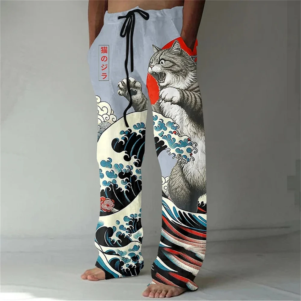 Roaring Monster Cat Art Printed Loose Pants Japanese Linen Blended Pocket Casual Pants Men's Street Wear
Roaring Monster Cat Art Printed Loose Pants Japanese Linen Blended Pocket Casual Pants Men's Street Wear