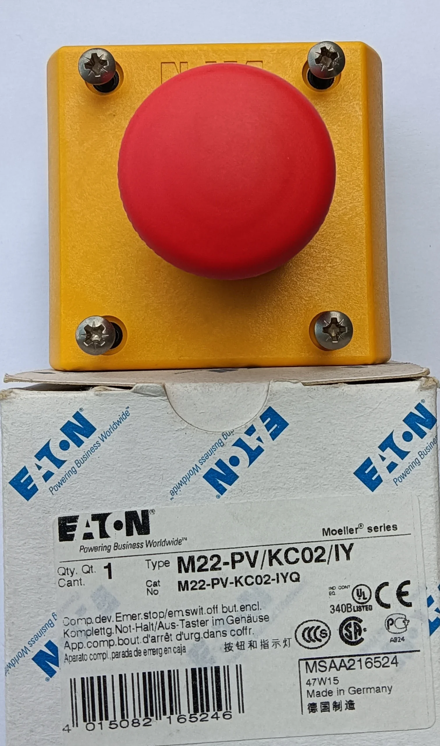 Новый оригинальный изолирующий переключатель нагрузки Eaton с водонепроницаемой коробкой M22-PV/01/02/11/12/03/03/IY
Новый оригинальный изолирующий переключатель нагрузки Eaton с водонепроницаемой коробкой M22-PV/01/02/11/12/03/03/IY