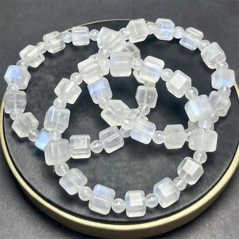 9MM Natural Blue Moon Stone Cube Bracelet Jewelry Adjustable Chain Quartz Crystal Stone Bangle For Women Gift 1pcs
9MM Natural Blue Moon Stone Cube Bracelet Jewelry Adjustable Chain Quartz Crystal Stone Bangle For Women Gift 1pcs