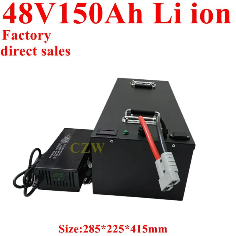 CZW lithium 48V 150AH li ion battery 48v lithium ion With 100A BMS for 5000w UPS scooter EV Tricycle golf cart +10A charger
CZW lithium 48V 150AH li ion battery 48v lithium ion With 100A BMS for 5000w UPS scooter EV Tricycle golf cart +10A charger