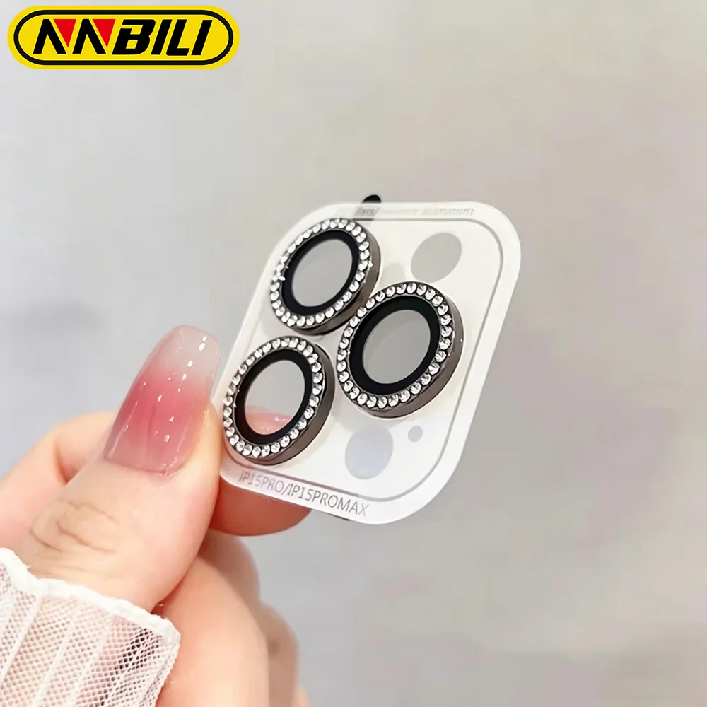 NNBILI 3-2Pcs Luxury Diamond Camera Protector For IPhone 17 16 15 14 Pro Max Glitter Ring Lens Glass Back Lens Cap Shinny Cover
NNBILI 3-2Pcs Luxury Diamond Camera Protector For IPhone 17 16 15 14 Pro Max Glitter Ring Lens Glass Back Lens Cap Shinny Cover