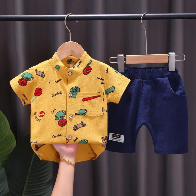 New Summer Baby Boys Clothes Suit Children Shirt Shorts 2Pcs/Sets Kids Clothing Toddler Casual Sports Costume Infant Tracksuits
New Summer Baby Boys Clothes Suit Children Shirt Shorts 2Pcs/Sets Kids Clothing Toddler Casual Sports Costume Infant Tracksuits
