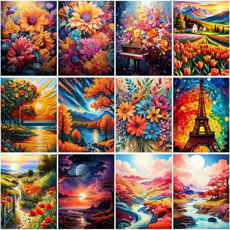 CHENISTORY Picture By Number Colorful Flower DIY Frame Painting By Numbers On Canvas For Adults Home Decoration Gift 50x65cm
CHENISTORY Picture By Number Colorful Flower DIY Frame Painting By Numbers On Canvas For Adults Home Decoration Gift 50x65cm