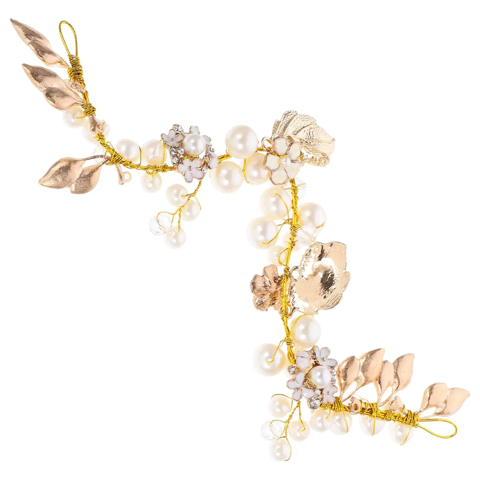 Pearl Headdress Wedding Headpiece Leaf Headband Metal Flowers Bridal Hair Accessories Rhinestones Pearl Jewelry for Bride
Pearl Headdress Wedding Headpiece Leaf Headband Metal Flowers Bridal Hair Accessories Rhinestones Pearl Jewelry for Bride