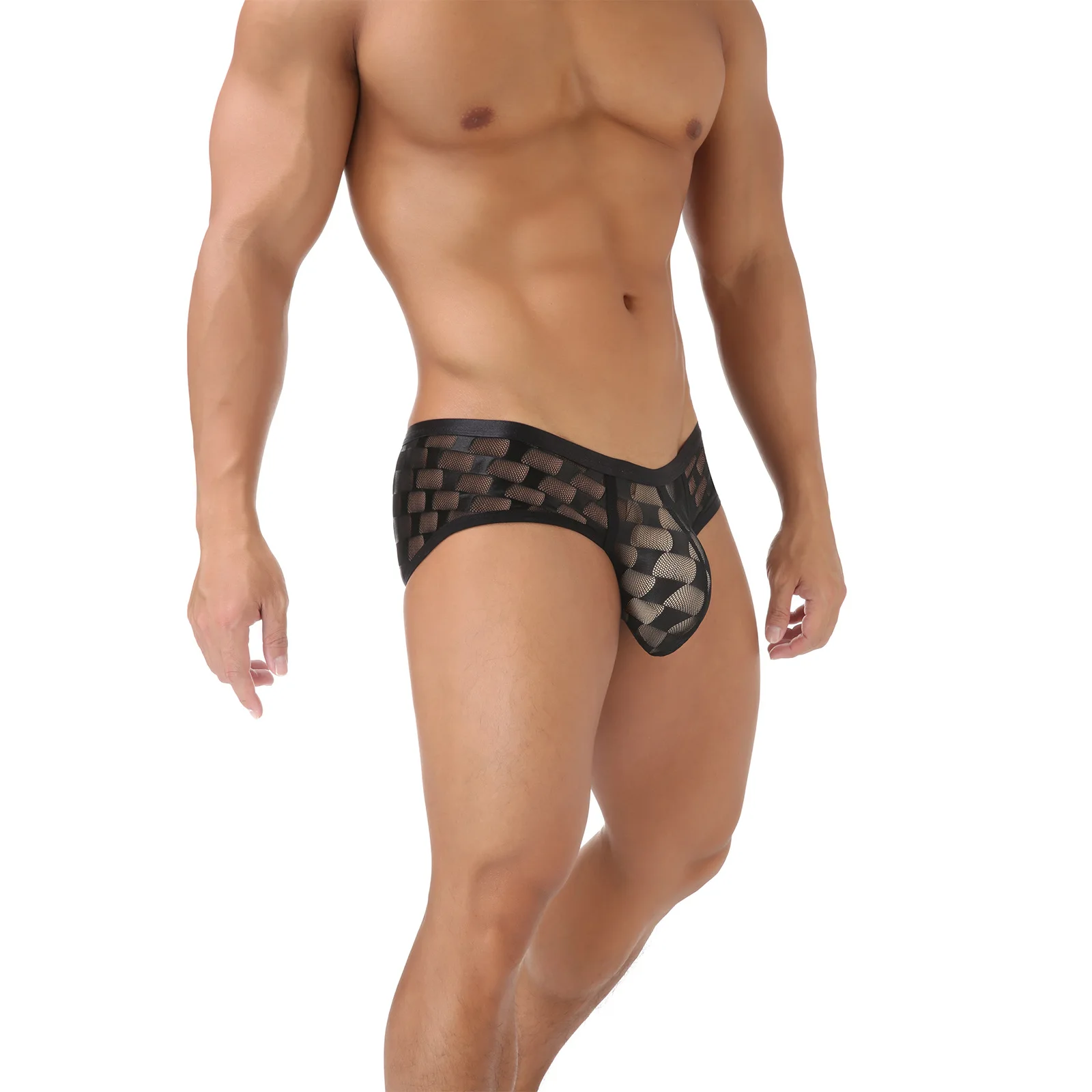 Men's Sexy Mesh Underwear Ultra-thin Grid Semi Transparent Low Waist Thong Lace U Convex Pocket Small Flat Corner Erotic T Pants
Men's Sexy Mesh Underwear Ultra-thin Grid Semi Transparent Low Waist Thong Lace U Convex Pocket Small Flat Corner Erotic T Pants