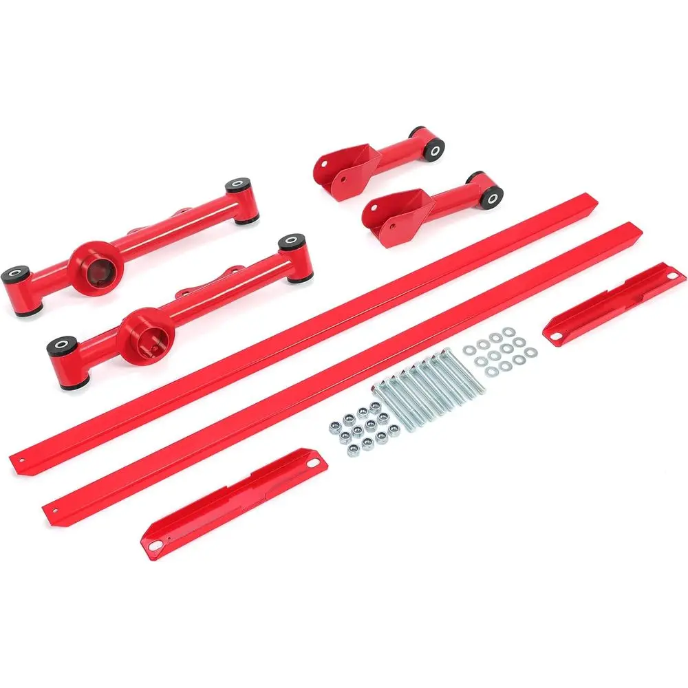 Rear Upper and Lower Tubular Control Arms Kit for 1979-2004 Ford Mustang, Red Powder Coated Steel
Rear Upper and Lower Tubular Control Arms Kit for 1979-2004 Ford Mustang, Red Powder Coated Steel