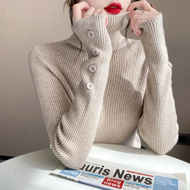 Knitted Sweater Women Pullovers New Long Sleeve Turtleneck Black Knit Sweater Pullover Women Tops Sweaters Sueters De Mujer Q804
Knitted Sweater Women Pullovers New Long Sleeve Turtleneck Black Knit Sweater Pullover Women Tops Sweaters Sueters De Mujer Q804