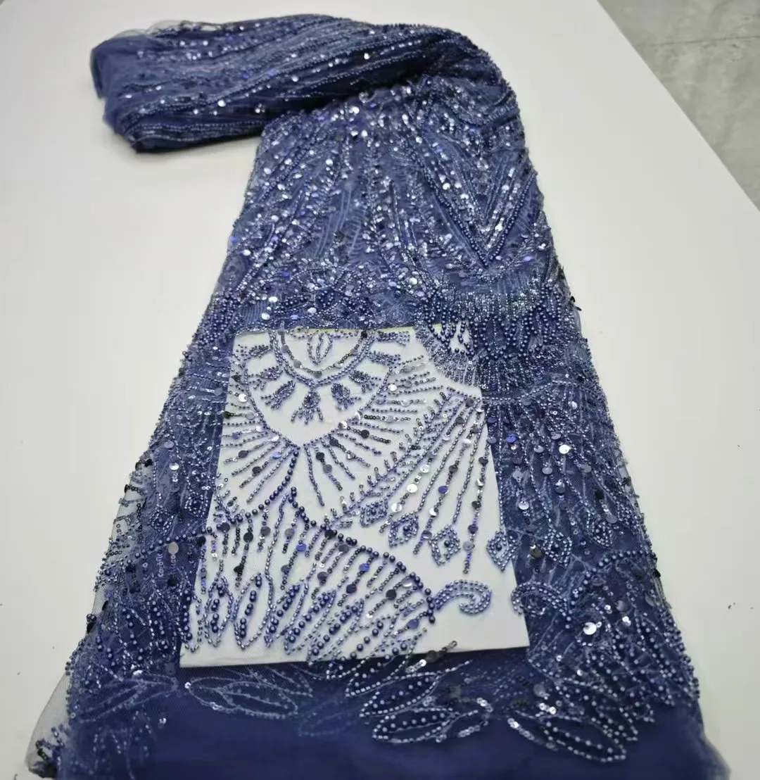African Sequins Lace Fabric 2025 High Quality 5 Yards Luxury Embroidery Nigerian French Net Lace Fabric For Wedding Party
African Sequins Lace Fabric 2025 High Quality 5 Yards Luxury Embroidery Nigerian French Net Lace Fabric For Wedding Party