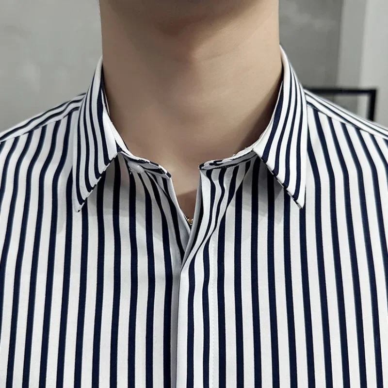 Classic Striped Shirt for Men 2023 Spring Long Sleeve Casual Business Formal Dress Shirts Fashion Versatile Social Office Shirts
Classic Striped Shirt for Men 2023 Spring Long Sleeve Casual Business Formal Dress Shirts Fashion Versatile Social Office Shirts