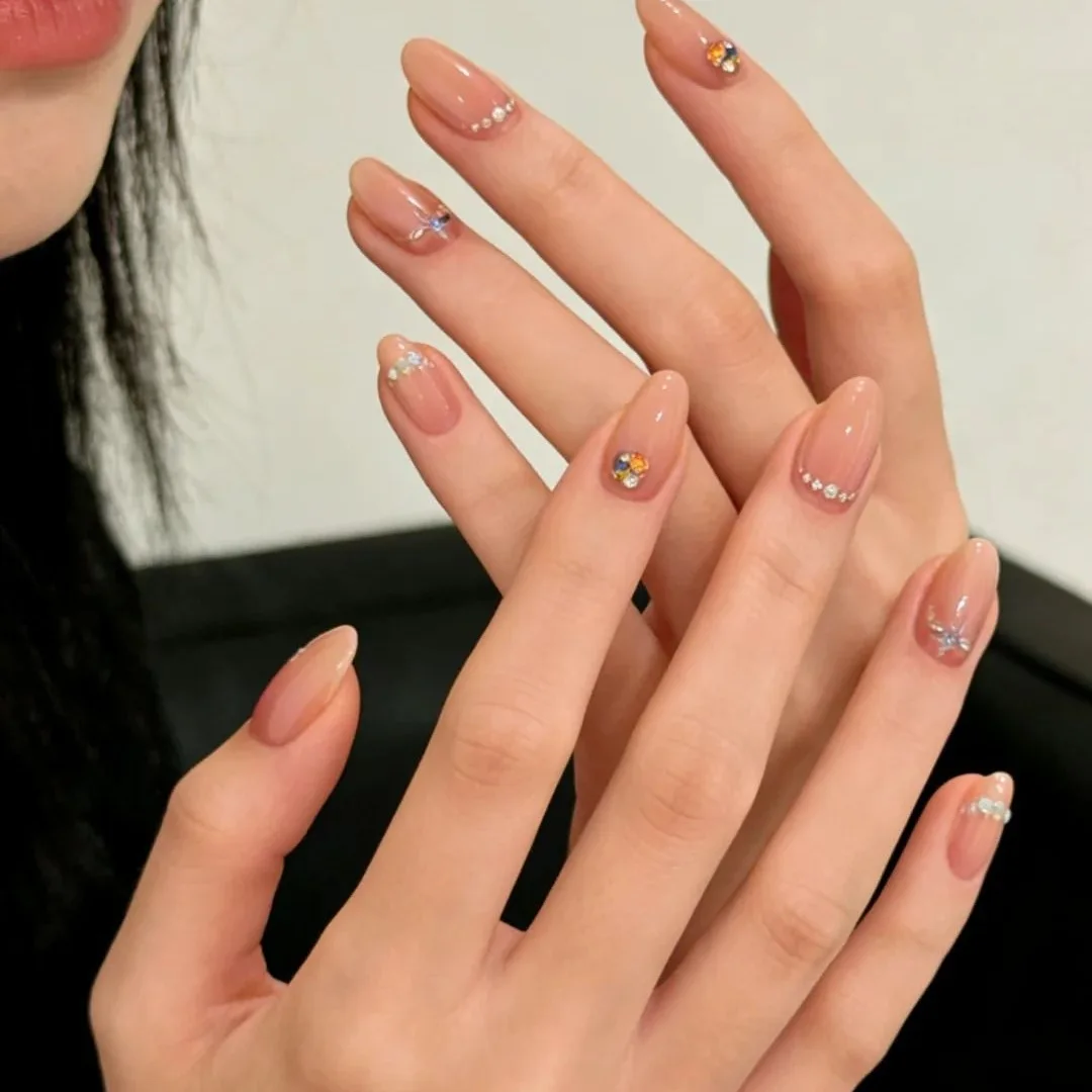 10pcs Handmade Short Oval Press On Nails Nude Pink Rhinestone French Design Sweet Gentle Fake Nails Wearable Nails Art Tips Girl
10pcs Handmade Short Oval Press On Nails Nude Pink Rhinestone French Design Sweet Gentle Fake Nails Wearable Nails Art Tips Girl