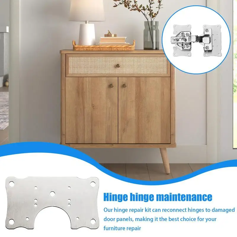 10 pcs stainless steel door hinge hole replacement kit Cabinet door hinge repair kit Hinge repair plate with screw accessories
10 pcs stainless steel door hinge hole replacement kit Cabinet door hinge repair kit Hinge repair plate with screw accessories