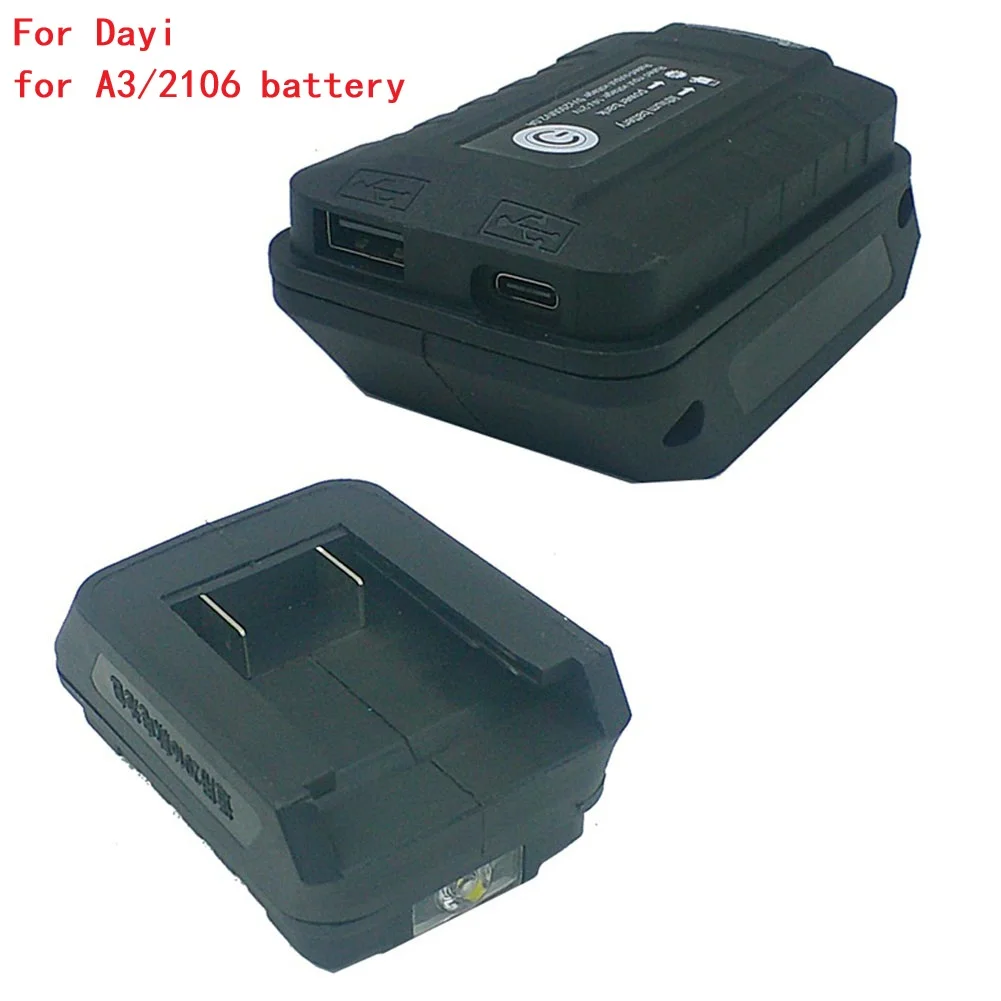 Адаптер для аккумулятора Dayi A32106 с USB-портом и защитой от перезарядки для электроинструментов с литиевой батареей 18 В
Адаптер для аккумулятора Dayi A32106 с USB-портом и защитой от перезарядки для электроинструментов с литиевой батареей 18 В