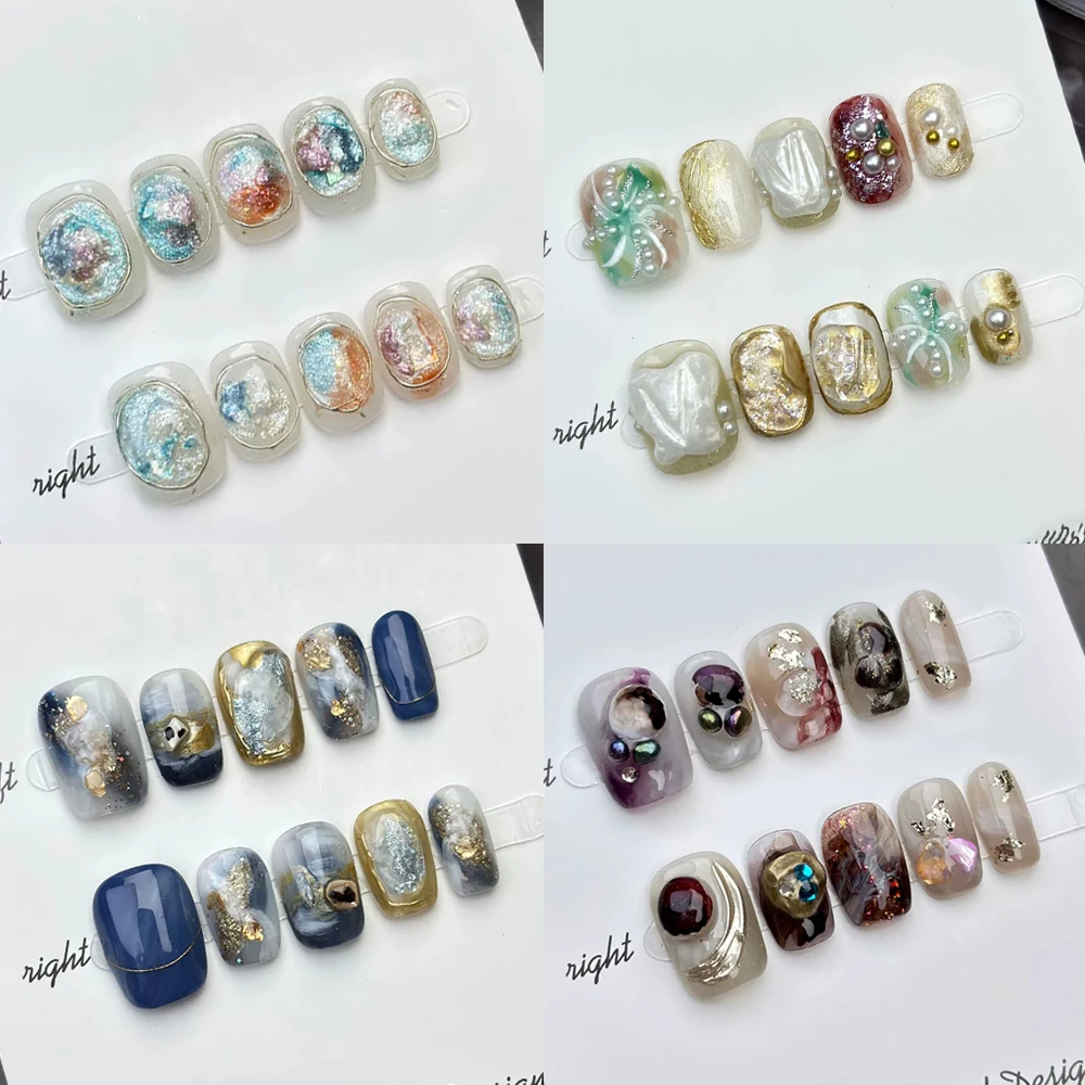 Handmade Short Square Shape Portable Press On Nail Art Simple Retro Design Short False Nail for Office Workers Birthday Gift
Handmade Short Square Shape Portable Press On Nail Art Simple Retro Design Short False Nail for Office Workers Birthday Gift