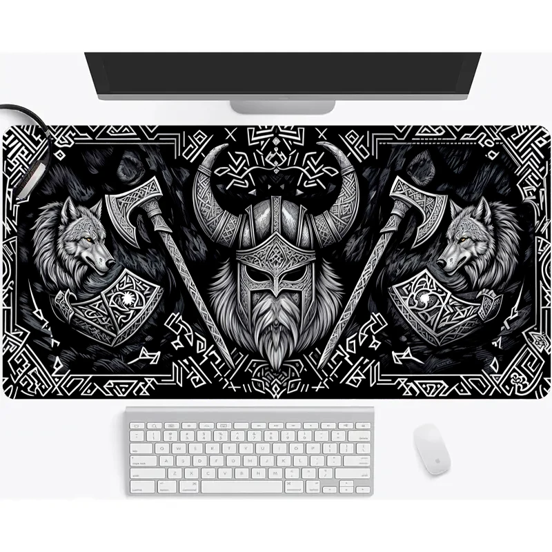 Computer game pad Nordic style Viking warrior axe big mouse pad geometric pattern table mat anti-slip decoration
Computer game pad Nordic style Viking warrior axe big mouse pad geometric pattern table mat anti-slip decoration