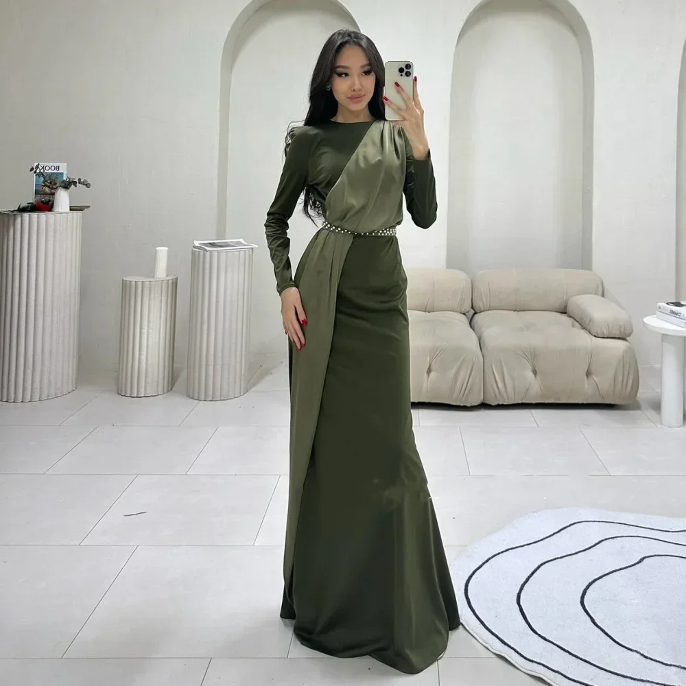 Customized High Quality Jewel Sheath Floor Length Evening Dresses Vertically Rhinestone Satin
Customized High Quality Jewel Sheath Floor Length Evening Dresses Vertically Rhinestone Satin