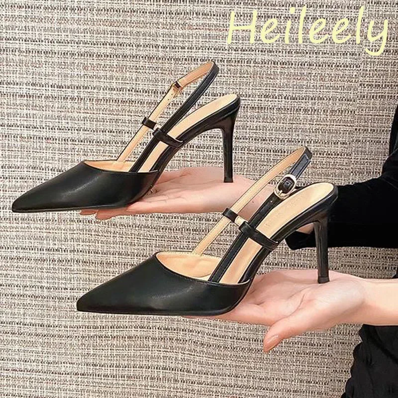 6cm New Fashion Sandals Thin High Heels Female Ankle Strap Pointed Toe Women Shoes 40 41
6cm New Fashion Sandals Thin High Heels Female Ankle Strap Pointed Toe Women Shoes 40 41