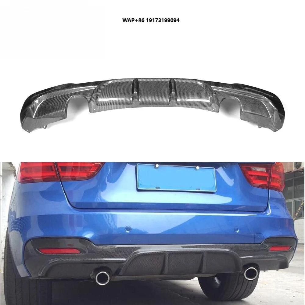Carbon Fiber F34 GT Rear Diffuser Dual Pipe for F34 328i 330i 335i 340i GT 3-Series M-Sport 14-18
Carbon Fiber F34 GT Rear Diffuser Dual Pipe for F34 328i 330i 335i 340i GT 3-Series M-Sport 14-18