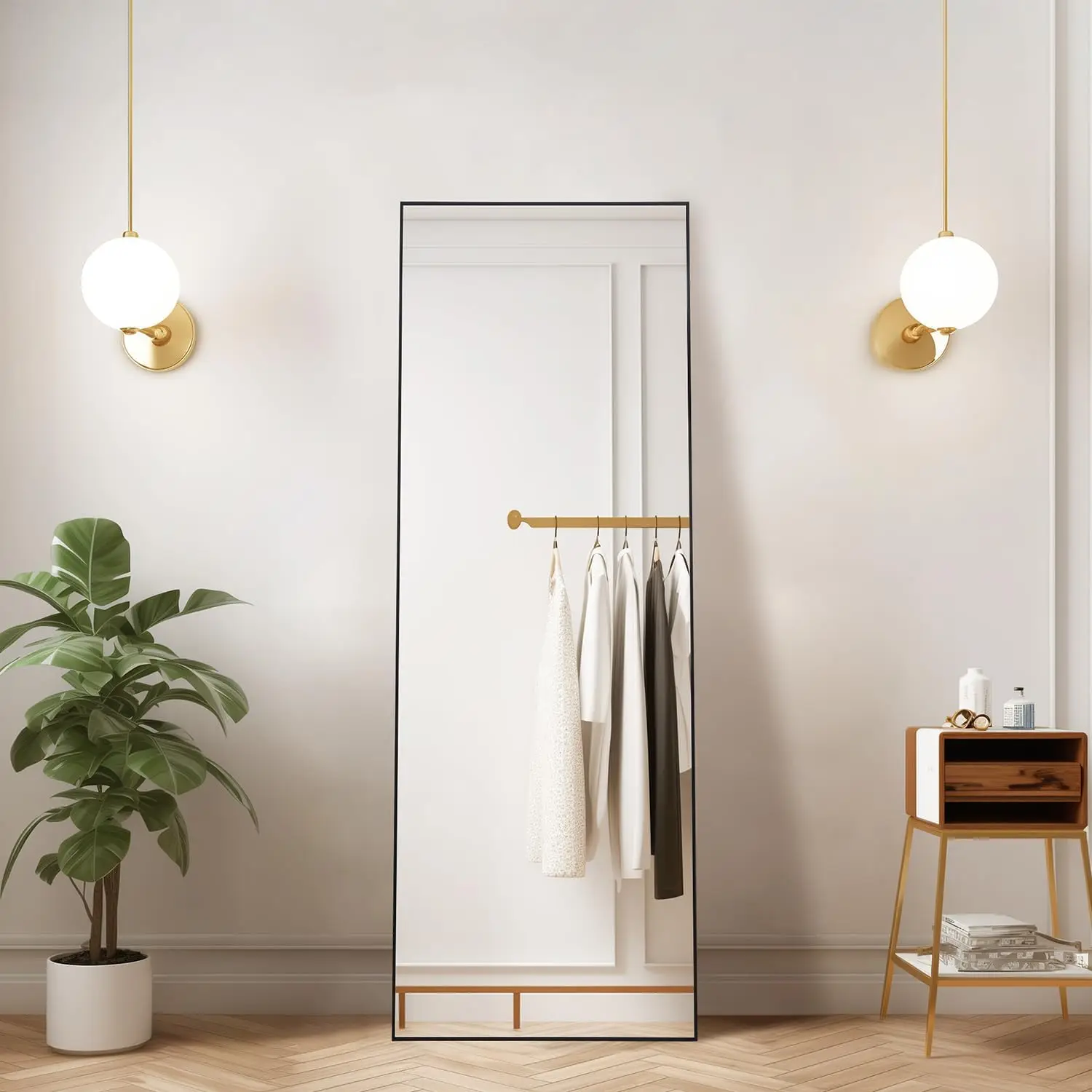 Full Length Mirrors 65"x24" Rectangle Black Full Body Black Vanity Wall Frosted Metal Frame Anti
Full Length Mirrors 65"x24" Rectangle Black Full Body Black Vanity Wall Frosted Metal Frame Anti