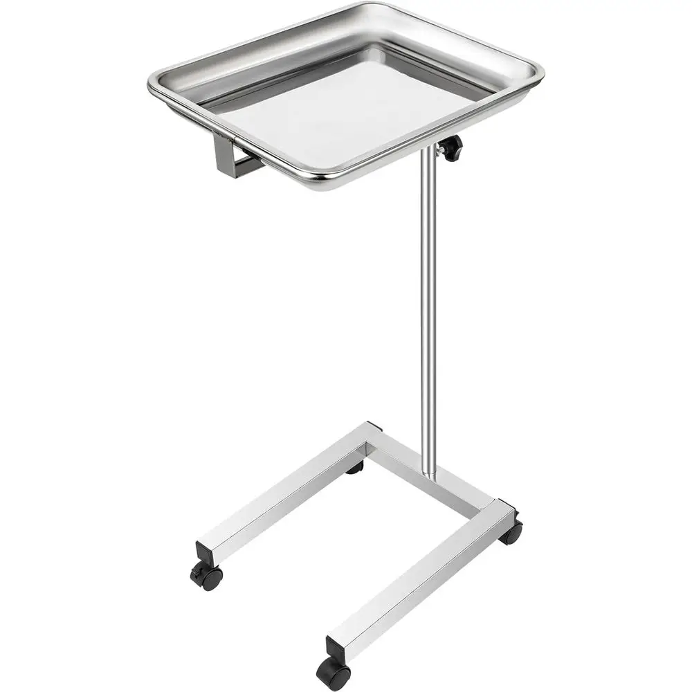 Adjustable Height Stainless Steel Mayo Tray Stand with Removable Instrument Tray and 4 Wheels, Ideal for Home and Lab Equipment
Adjustable Height Stainless Steel Mayo Tray Stand with Removable Instrument Tray and 4 Wheels, Ideal for Home and Lab Equipment