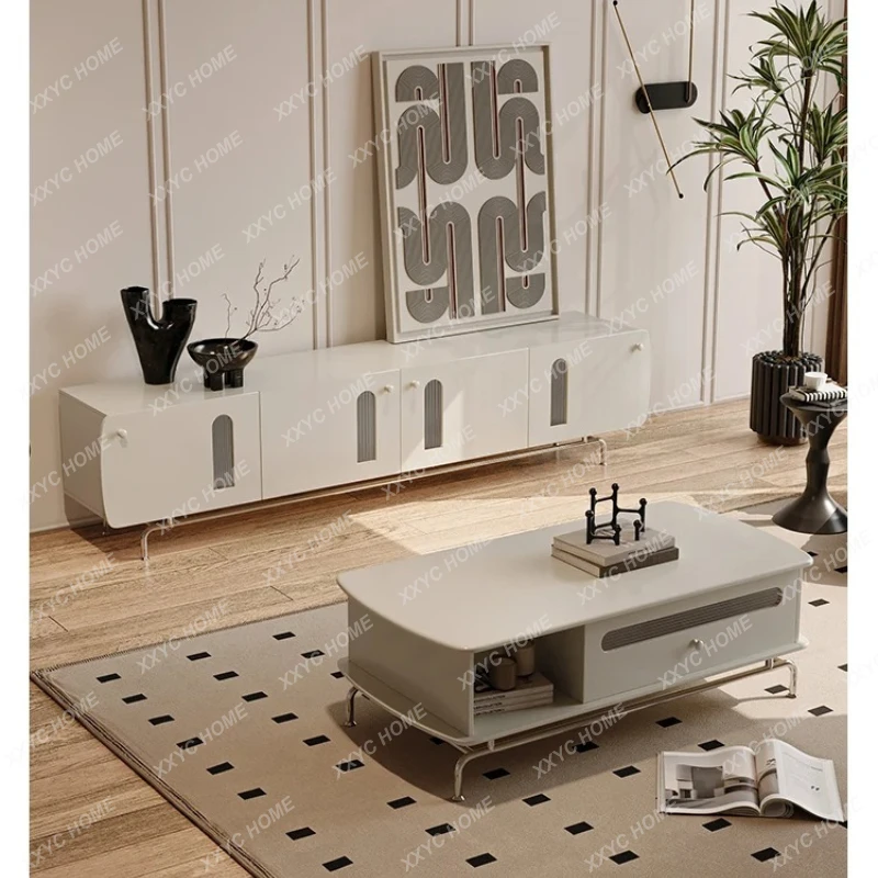 Q Cream TV Cabinet Modern Minimalist Living Room Home Coffee Table TV Cabinet
Q Cream TV Cabinet Modern Minimalist Living Room Home Coffee Table TV Cabinet