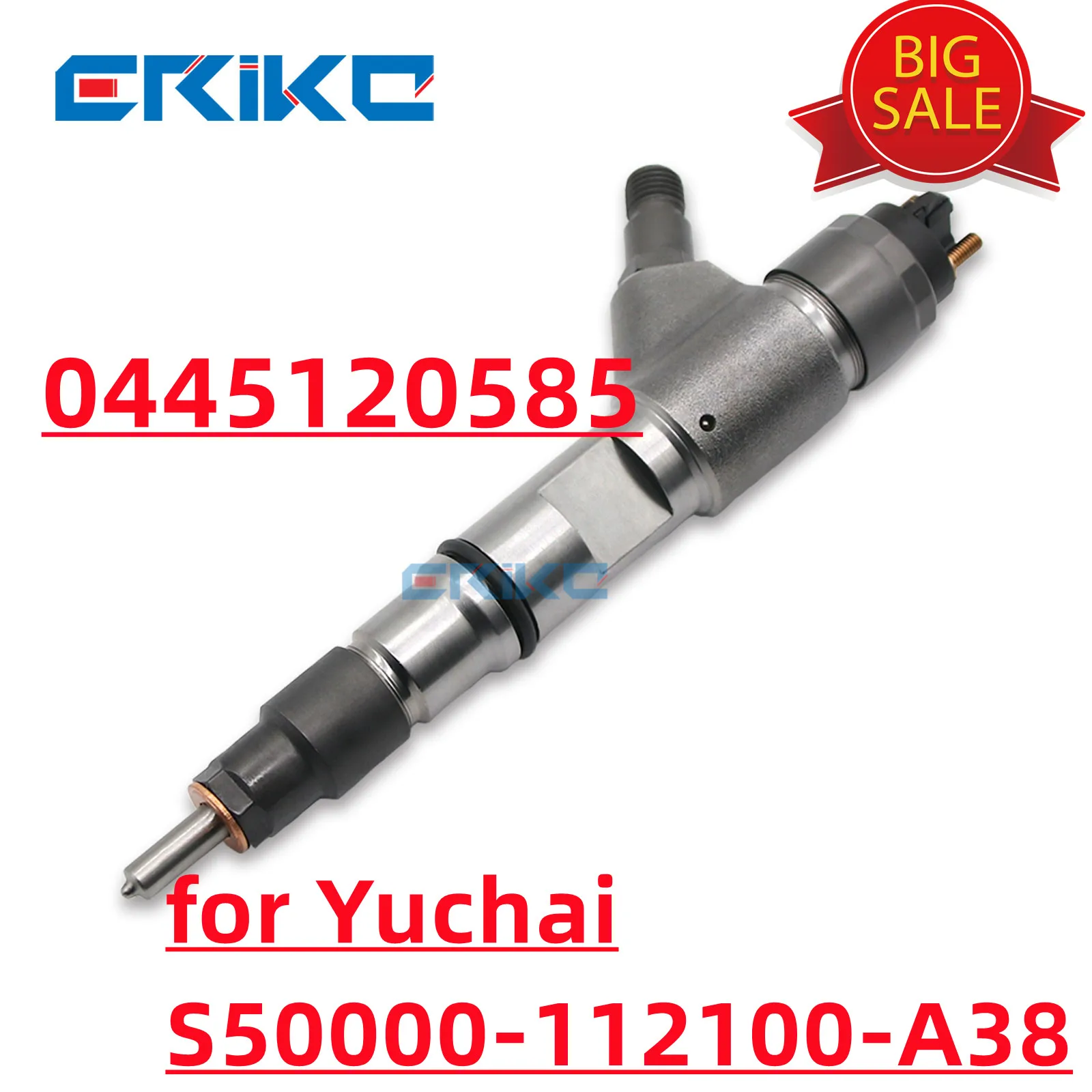 ERIKC 0445120585 Fuel Injector 0445 120 585 Common Rail Engine Injectors 0445120585 for Yuchai S50000-112100-A38 DLLA147P2702
ERIKC 0445120585 Fuel Injector 0445 120 585 Common Rail Engine Injectors 0445120585 for Yuchai S50000-112100-A38 DLLA147P2702
