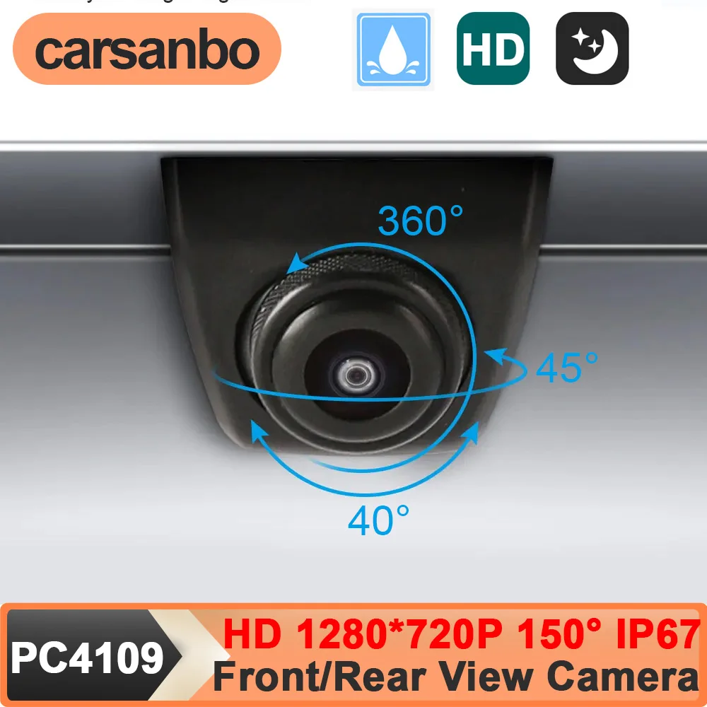 Carsanbo HD 720P 150 Degree Car Rear View Camera with Ruler Line Angle Adjustable IP67 Waterproof Night Vision Front View Camera
Carsanbo HD 720P 150 Degree Car Rear View Camera with Ruler Line Angle Adjustable IP67 Waterproof Night Vision Front View Camera