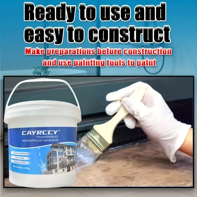 5.51LB Transparent Waterproof Sealant with Tool Kit. Suitable for Waterproof Repair Of Exterior Walls And Roofs, Invisible Sealant for Household Kitchens And Bathrooms, Waterproof And Leak Repair On Concrete Surfaces, Wall Repair Products
5.51LB Transparent Waterproof Sealant with Tool Kit. Suitable for Waterproof Repair Of Exterior Walls And Roofs, Invisible Sealant for Household Kitchens And Bathrooms, Waterproof And Leak Repair On Concrete Surfaces, Wall Repair Products