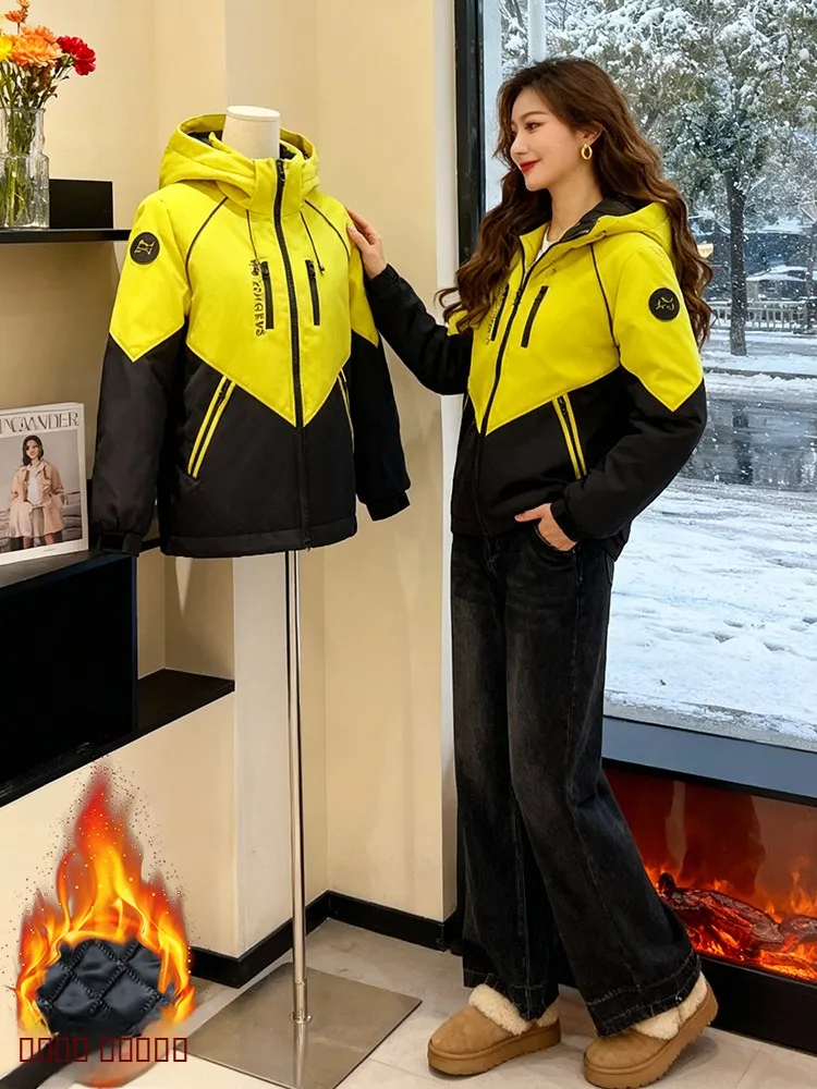 Thiened Warmth Women's Jaet 2026 Winter New Sle Slim Fit Faionable All-Match Cotton Insert Coat Zipper Closure Hooded
Thiened Warmth Women's Jaet 2026 Winter New Sle Slim Fit Faionable All-Match Cotton Insert Coat Zipper Closure Hooded