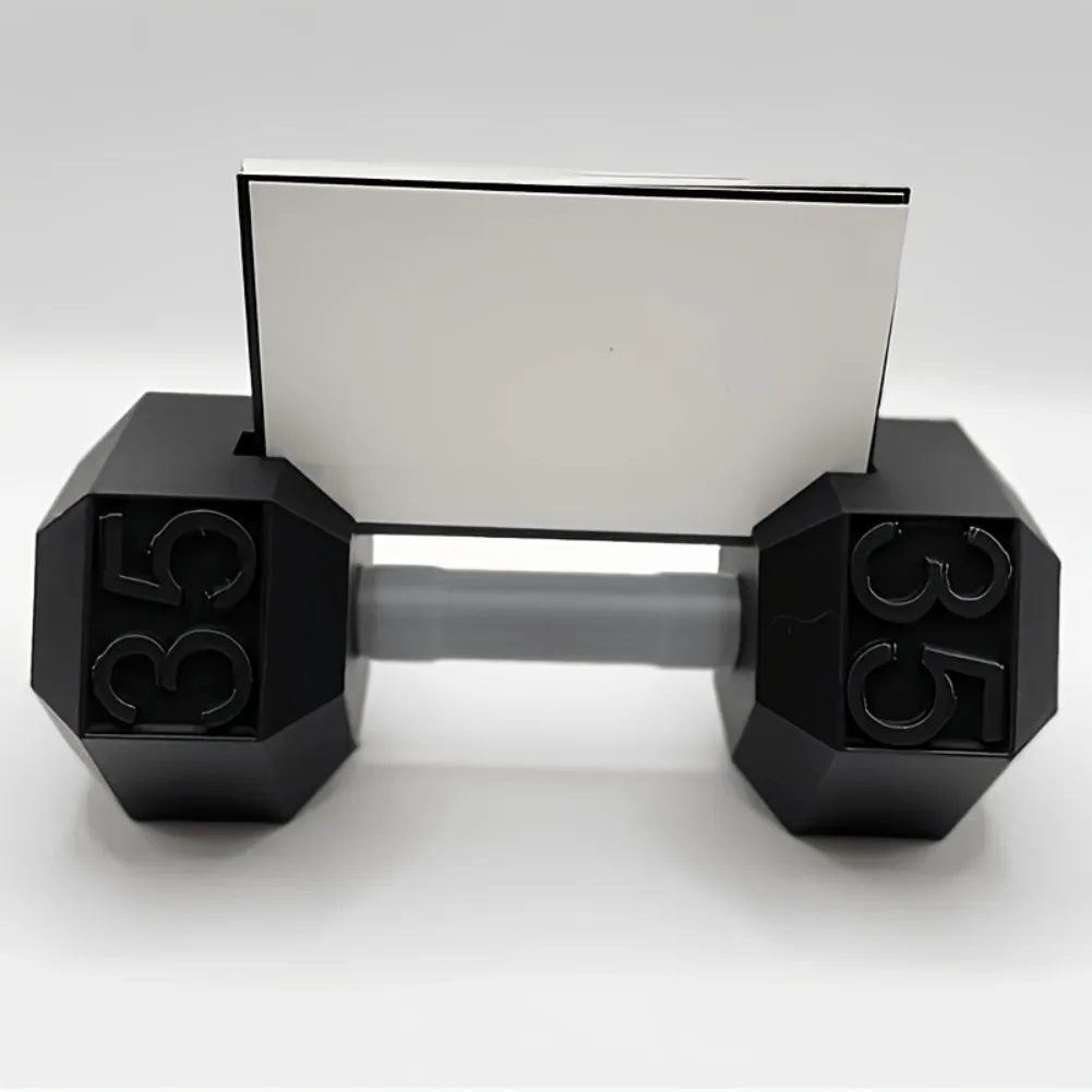 Dumbbell Shaped Business Card Holder Creative Photo Rack Desk Kpop Photocard Organizer Stand Gym Trainer Fitness Center Office
Dumbbell Shaped Business Card Holder Creative Photo Rack Desk Kpop Photocard Organizer Stand Gym Trainer Fitness Center Office