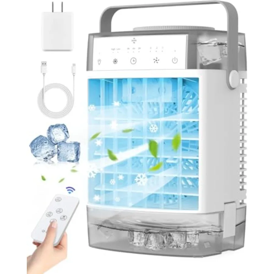 Portable Air Conditioner Personal Evaporative Air Cooler with Dual Tank 2 Mist Modes 3 Wind Speed USB Powered Desk Cooling Fan
Portable Air Conditioner Personal Evaporative Air Cooler with Dual Tank 2 Mist Modes 3 Wind Speed USB Powered Desk Cooling Fan
