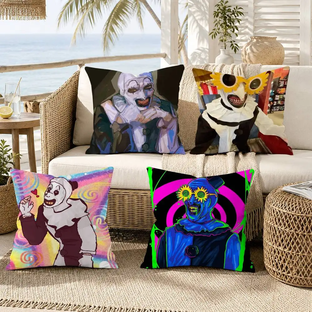 Art the Clown horror T-Terrifier Pillow Case for Sofa Living Room Home office Decor Protective Cover
Art the Clown horror T-Terrifier Pillow Case for Sofa Living Room Home office Decor Protective Cover