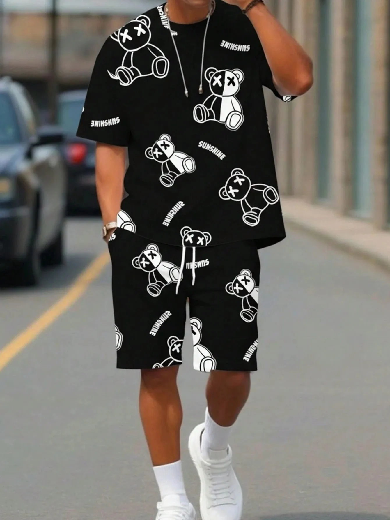 2026 Summer Men's Suit with Bear Print Breathable Lightweight Casual and Fashionable Outdoor Men's Clothing
2026 Summer Men's Suit with Bear Print Breathable Lightweight Casual and Fashionable Outdoor Men's Clothing