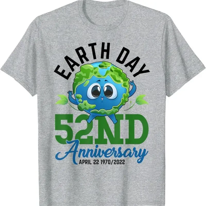 Cute Earth Day 52nd Anniversary April 22 1970 2022 Graphic T Shirt Men Short Sleeve
Cute Earth Day 52nd Anniversary April 22 1970 2022 Graphic T Shirt Men Short Sleeve