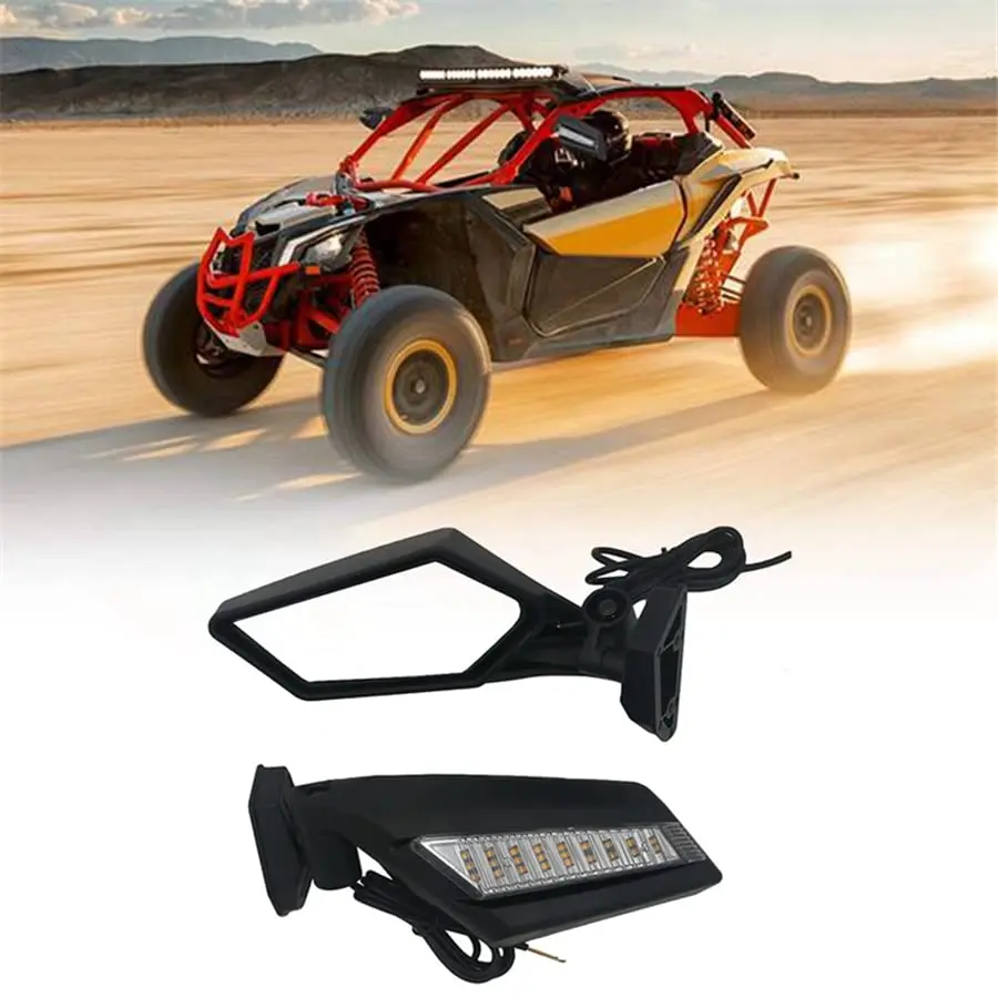 Pair Side Mirror w/ LED Turn Signal Light For Can-Am Maverick X3 Max R 2017-2020
Pair Side Mirror w/ LED Turn Signal Light For Can-Am Maverick X3 Max R 2017-2020