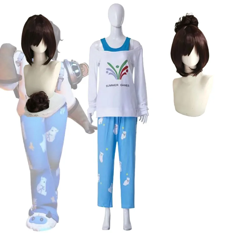 Halloween OW Meiling Zhou Cosplay Costume Game Role-playing Mei Pajama Sets Summer Games Pyjama Set Carnival Anime Wigs Headgear
Halloween OW Meiling Zhou Cosplay Costume Game Role-playing Mei Pajama Sets Summer Games Pyjama Set Carnival Anime Wigs Headgear
