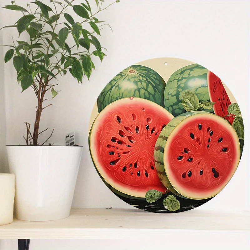 Vibrant Watermelon Slice Round Sign - Vintage Hippie Decor with Green Leaves, Perfect for Spring Wreath, Home,Watermelon Decor
Vibrant Watermelon Slice Round Sign - Vintage Hippie Decor with Green Leaves, Perfect for Spring Wreath, Home,Watermelon Decor