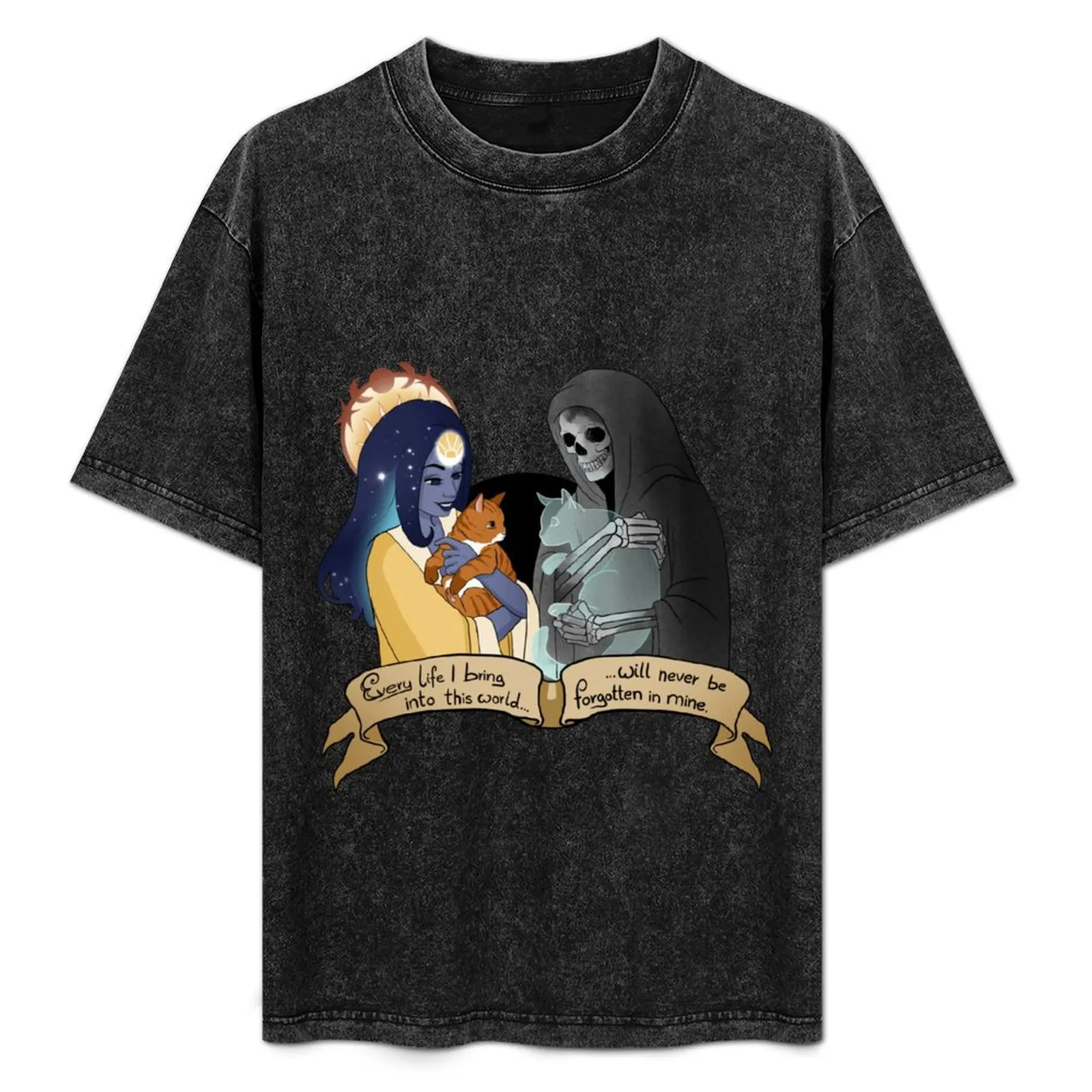 Life & Death T-Shirt Vintage Print Crew Neck Tee
Life & Death T-Shirt Vintage Print Crew Neck Tee