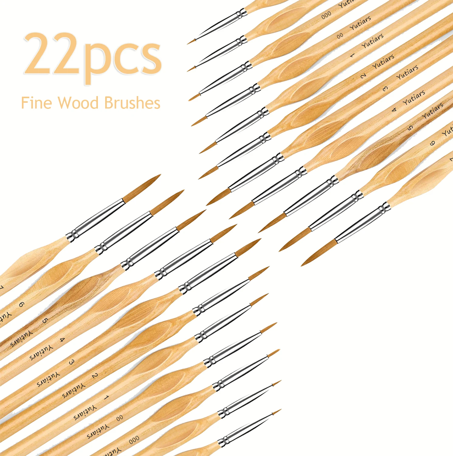 22pcs Precision Wood Detail Paint Brush Set, Triangular Grip Wood Handle Art Brushes, Small Fine Tip Paintbrushes for Acrylic
22pcs Precision Wood Detail Paint Brush Set, Triangular Grip Wood Handle Art Brushes, Small Fine Tip Paintbrushes for Acrylic