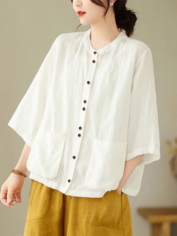 Повседневный тонкий однотонный свободный женский джемпер irt большого размера на одной пуговице с воротником-стойкой Seven Sve, летний открытый кардиган 
Повседневный тонкий однотонный свободный женский джемпер irt большого размера на одной пуговице с воротником-стойкой Seven Sve, летний открытый кардиган