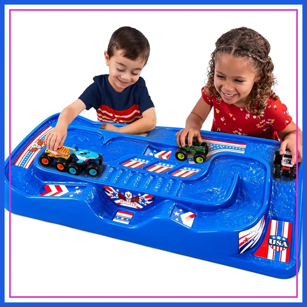 Portable 2-Sided Race Track Toy Car Table, No Assembly, Made in USA, Ages 3-7
Portable 2-Sided Race Track Toy Car Table, No Assembly, Made in USA, Ages 3-7