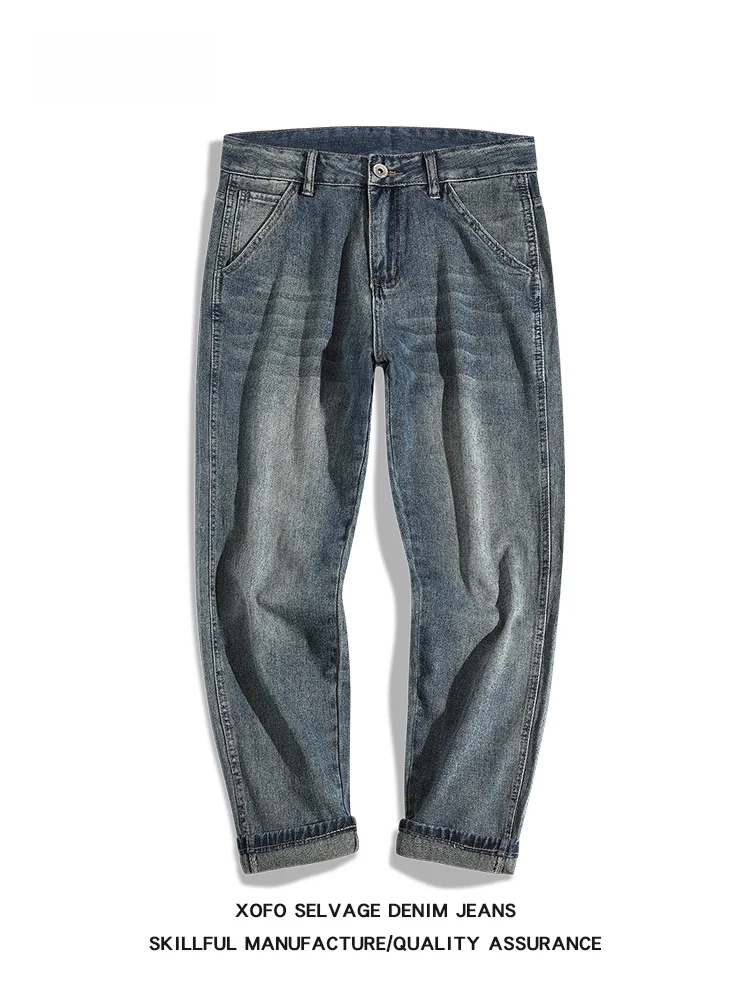 Мужские зимние повседневные универсальные джинсы Slim Fit Cone-образной формы в американском ретро-стиле, длинные брюки со средней посадкой, на молнии, из смесового хлопка
Мужские зимние повседневные универсальные джинсы Slim Fit Cone-образной формы в американском ретро-стиле, длинные брюки со средней посадкой, на молнии, из смесового хлопка